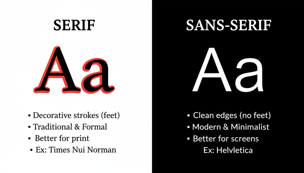 Fundamentals of Design: The Full Beginner-to-Professional Course Difference between fonts image for students